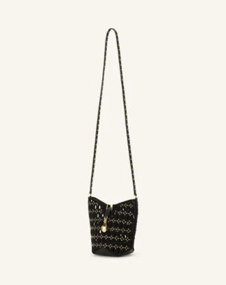 Torba Catch Nano marki Lanvin z zamszu