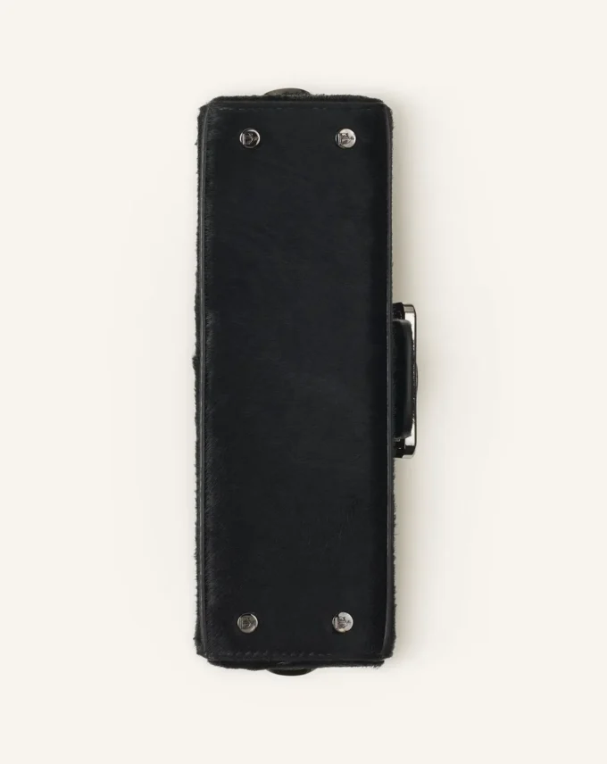 Torba Pencil Cat Nano Leather Bag z efektem kucyka i kryształkami Torba Pencil Cat Nano Leather Bag z efektem kucyka i kryształkami