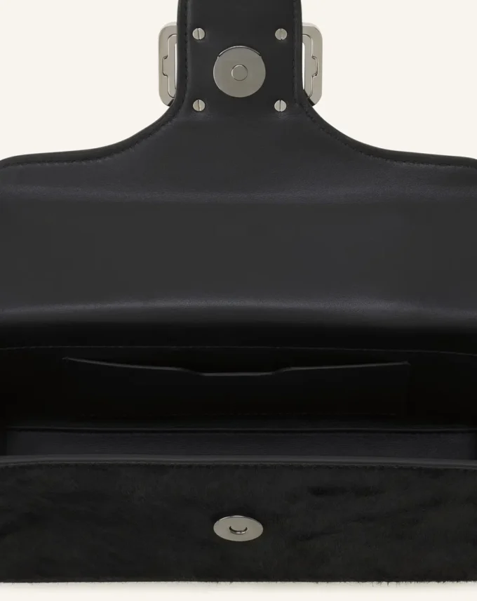 Torba Pencil Cat Nano Leather Bag z efektem kucyka i kryształkami Torba Pencil Cat Nano Leather Bag z efektem kucyka i kryształkami